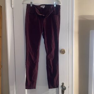 Maroon jeggings from LOFT